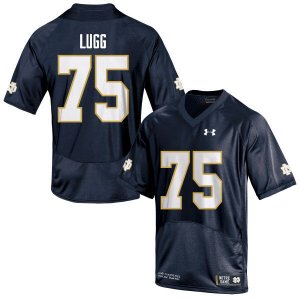 Notre Dame Fighting Irish Men's Josh Lugg #75 Navy Under Armour Authentic Stitched College NCAA Football Jersey PGO4799KT
